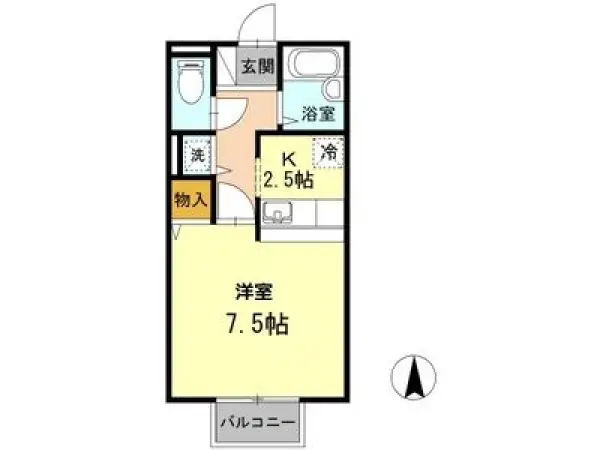 102号室の間取り図
