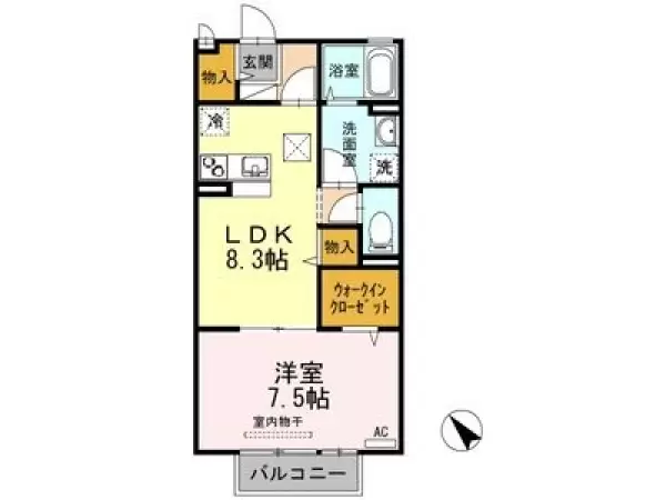 102号室の間取り図