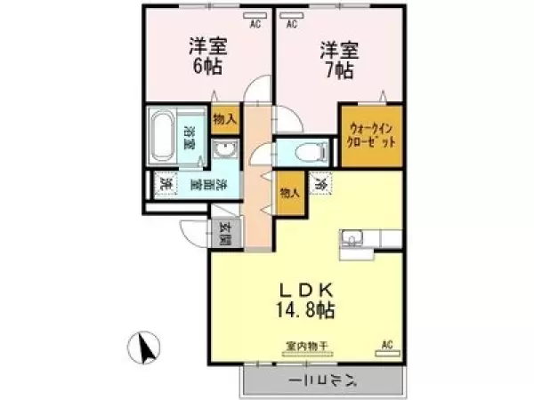 1-302号室の間取り図