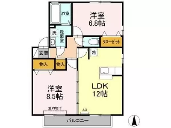 201号室の間取り図