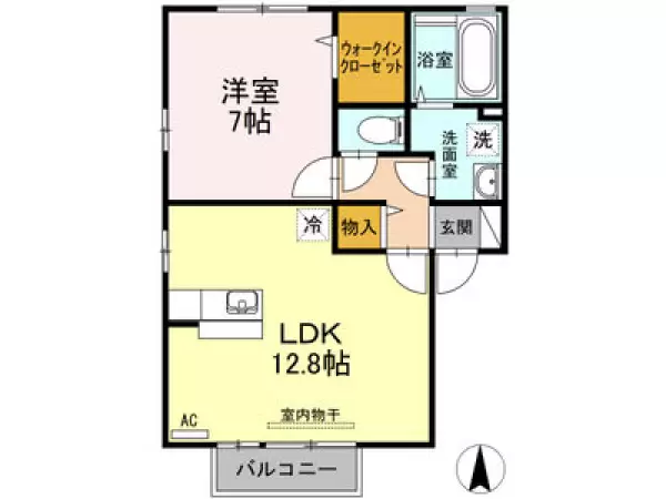 201号室の間取り図