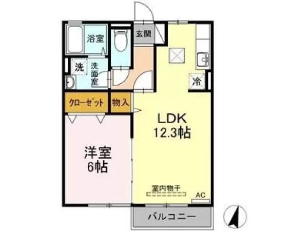 101号室の間取り図