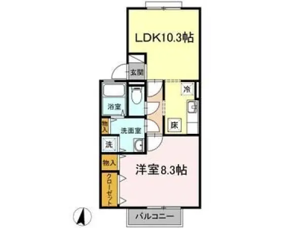 101号室の間取り図