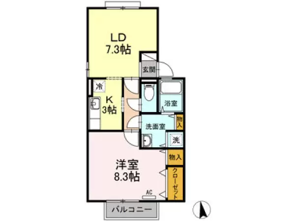 202号室の間取り図