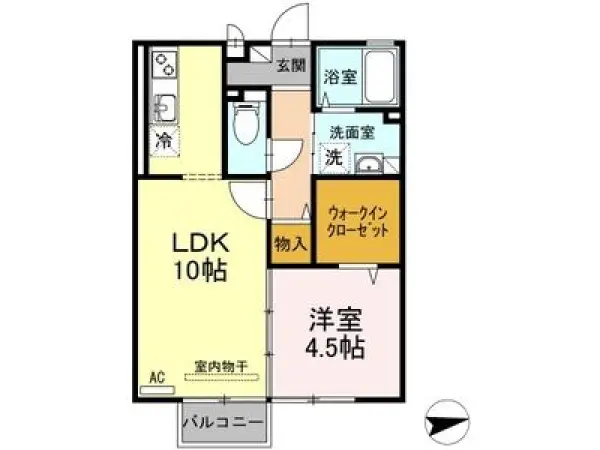 203号室の間取り図