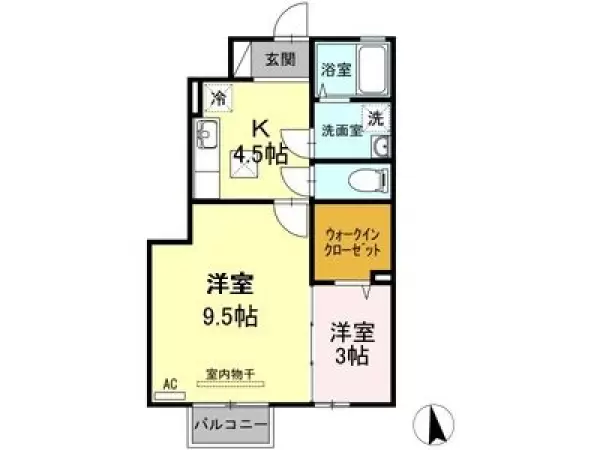 101号室の間取り図