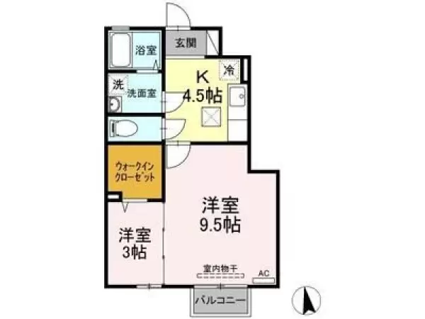 102号室の間取り図