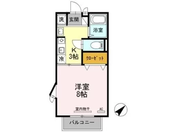 205号室の間取り図