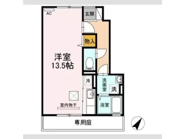 107号室の間取り図