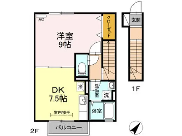 205号室の間取り図