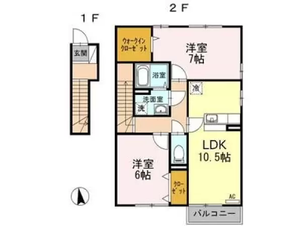 201号室の間取り図