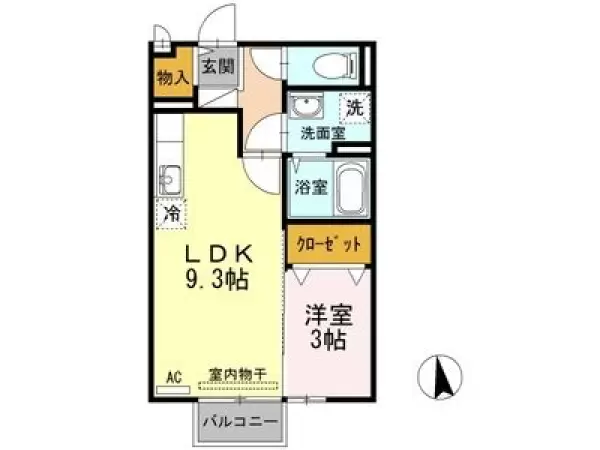 202号室の間取り図
