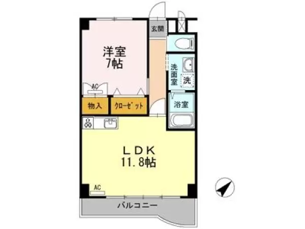 304号室の間取り図