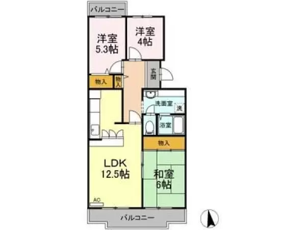 202号室の間取り図