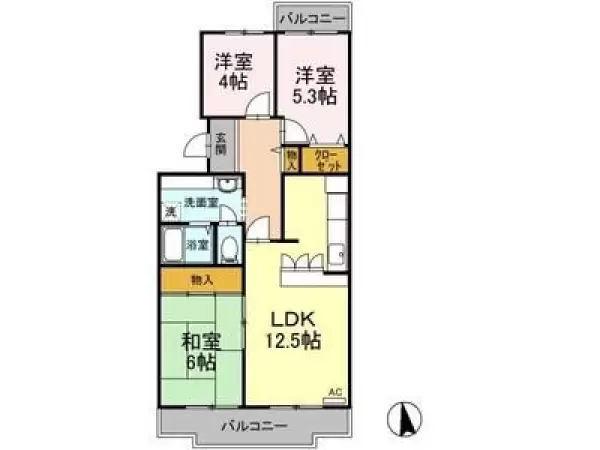 203号室の間取り図