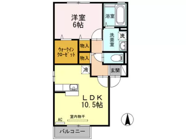 201号室の間取り図