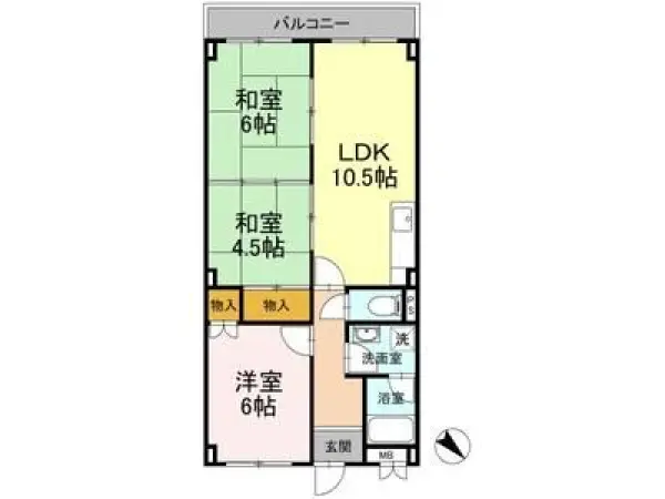 403号室の間取り図