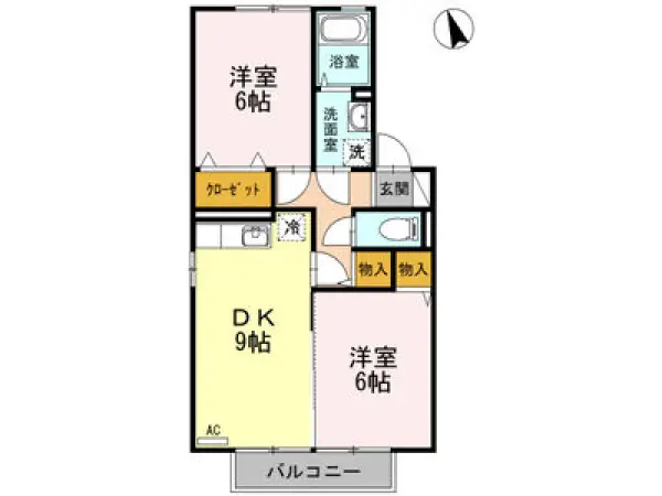 202号室の間取り図