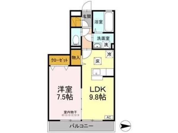 107号室の間取り図
