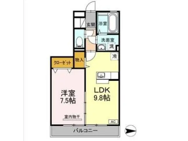 202号室の間取り図