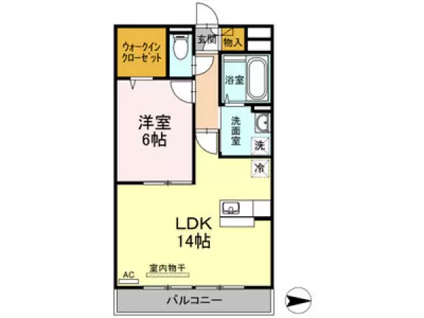 305号室の間取り図