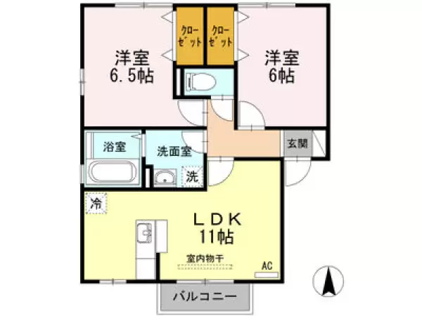 201号室の間取り図