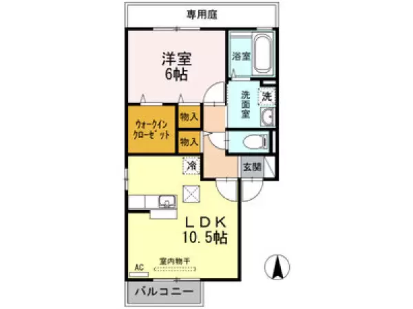 101号室の間取り図
