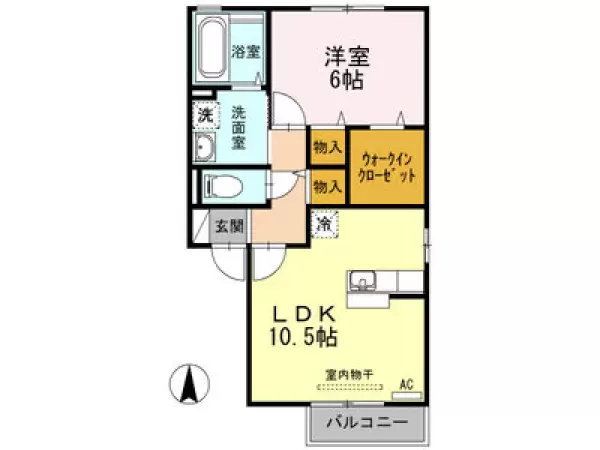 202号室の間取り図