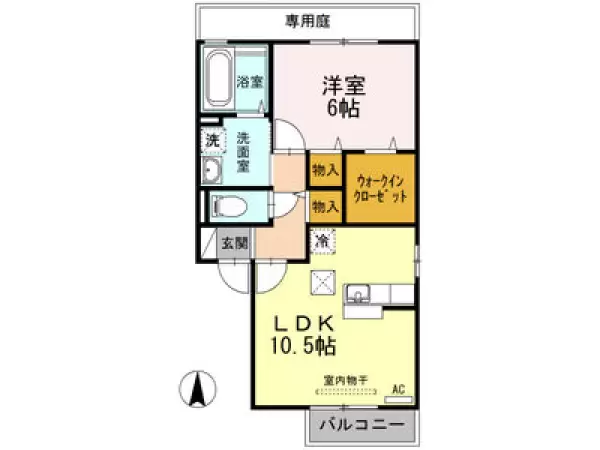 102号室の間取り図