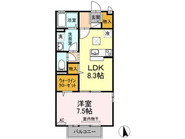 201号室の間取り図