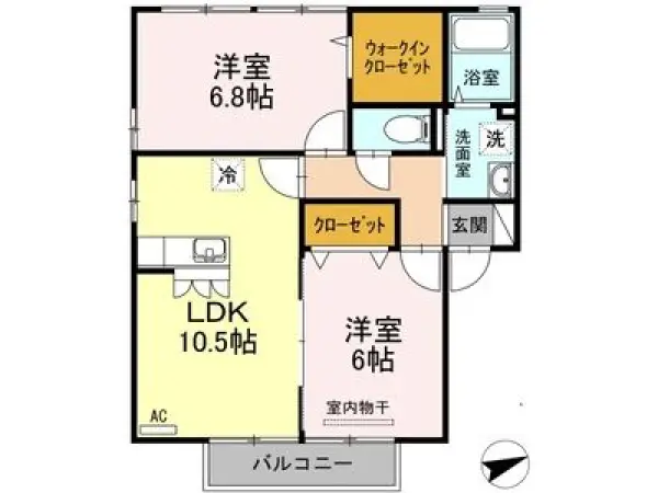 201号室の間取り図