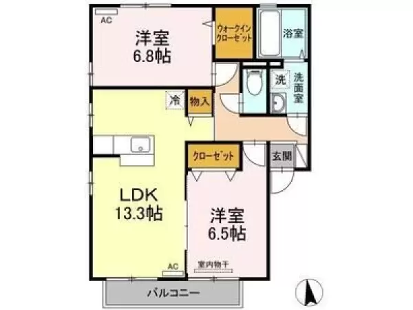 101号室の間取り図