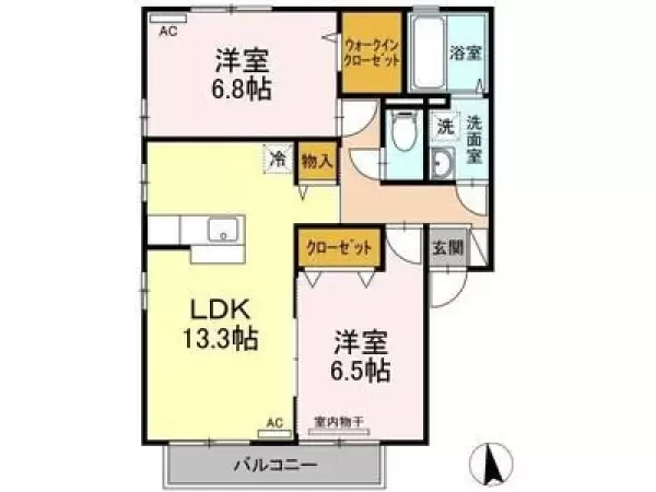 201号室の間取り図