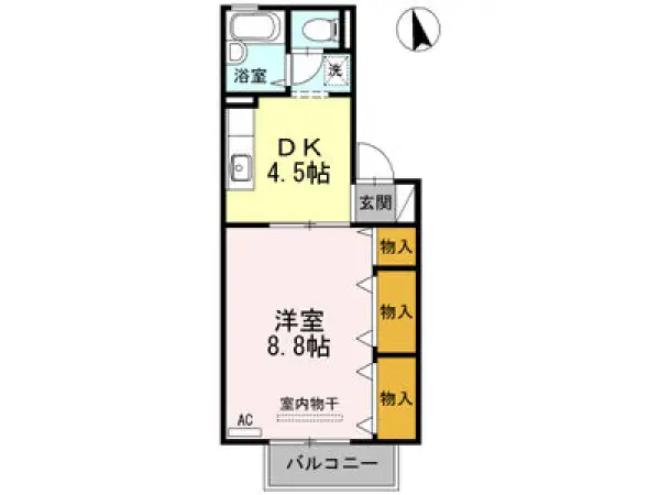 202号室の間取り図