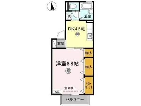 1-106号室の間取り図