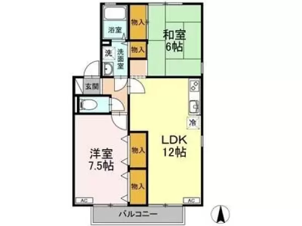 201号室の間取り図