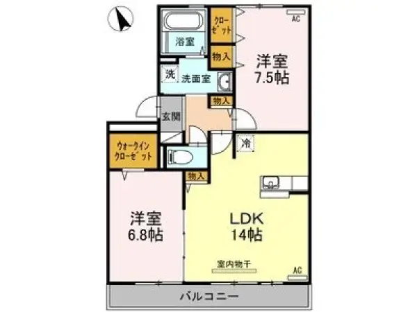 203号室の間取り図