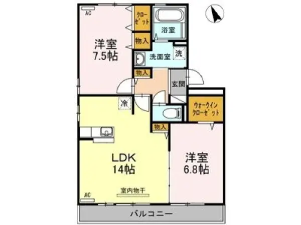 302号室の間取り図