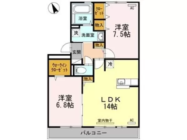 303号室の間取り図