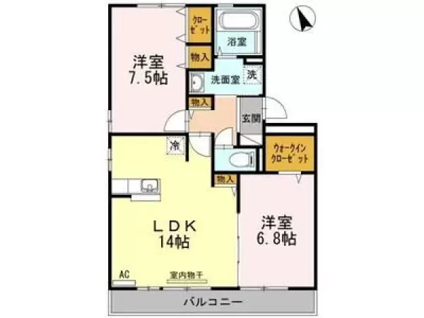 305号室の間取り図