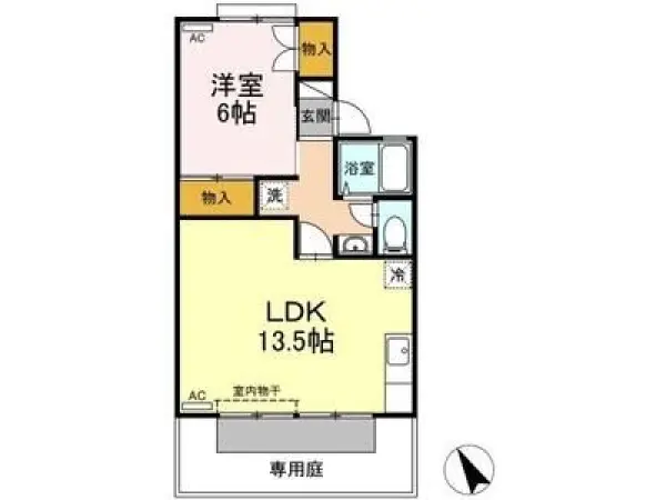 104号室の間取り図