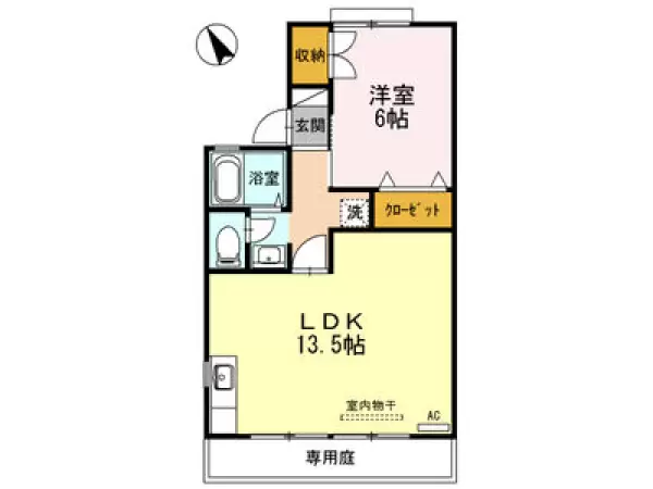 107号室の間取り図