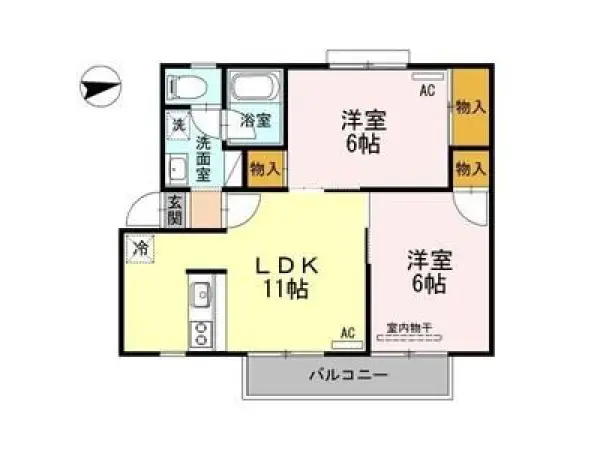 102号室の間取り図