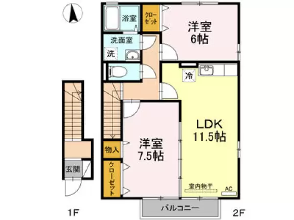 203号室の間取り図