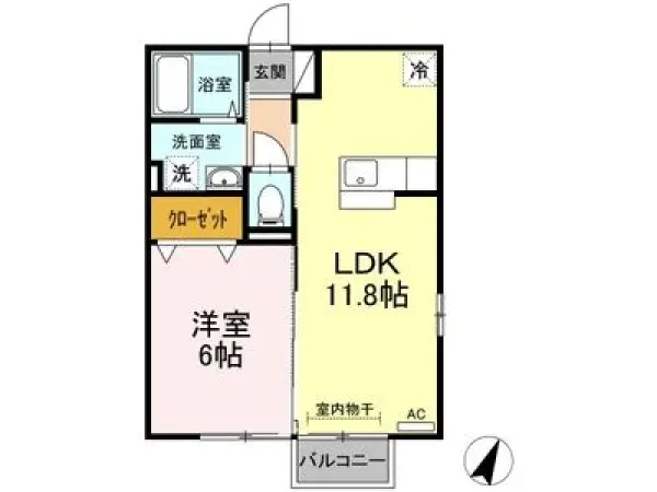 201号室の間取り図