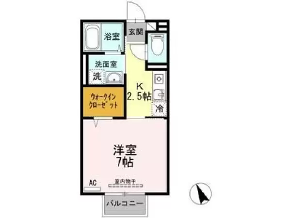 203号室の間取り図