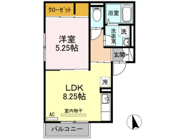 201号室の間取り図
