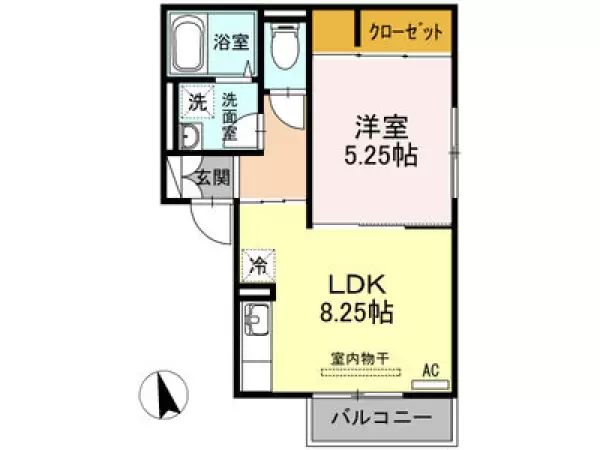 202号室の間取り図