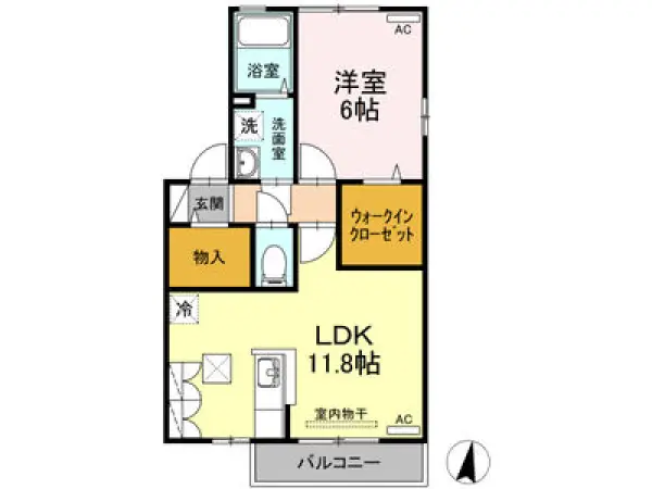 102号室の間取り図