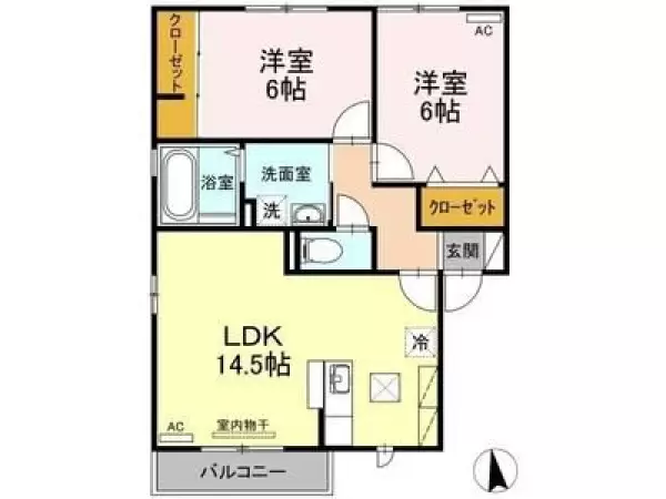 101号室の間取り図